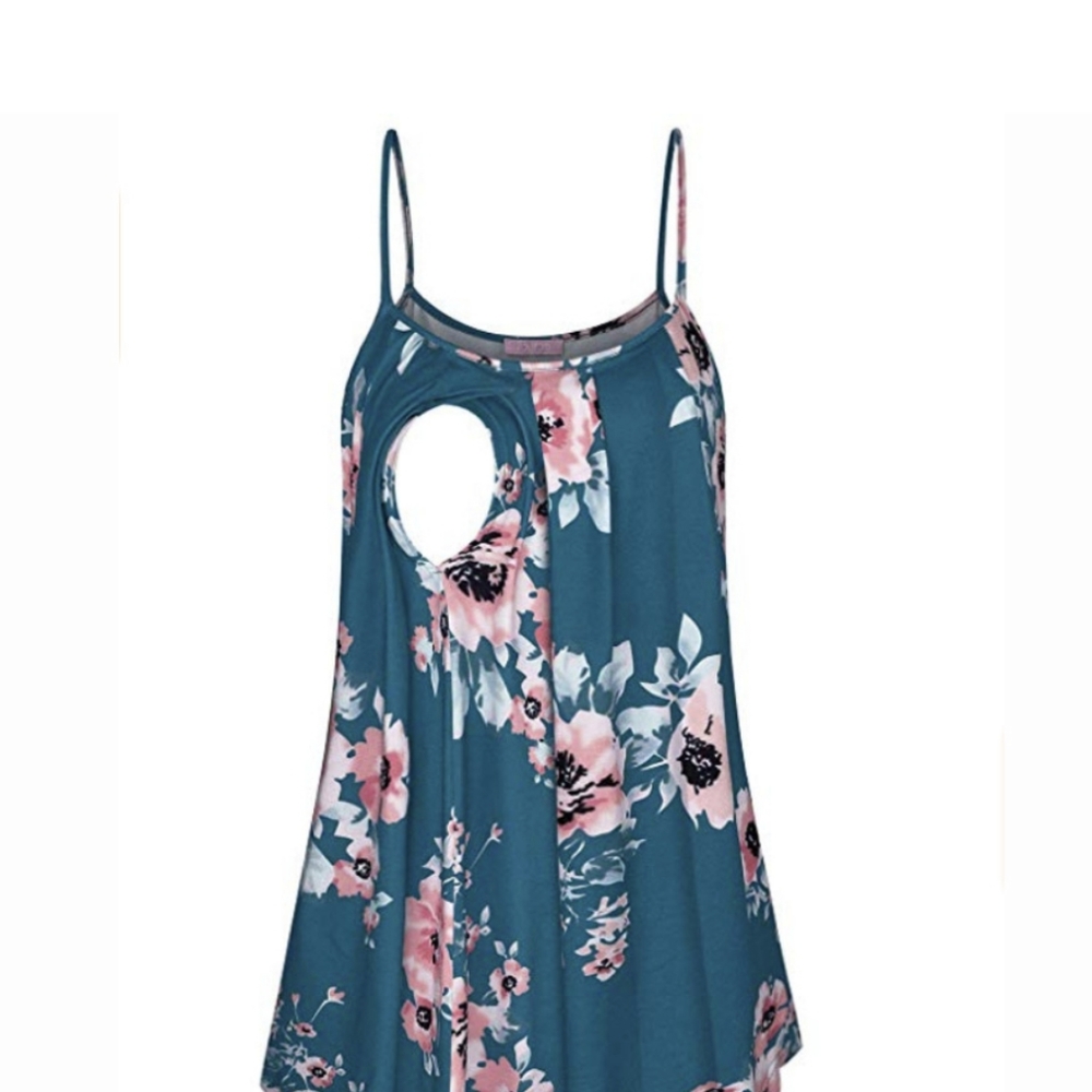 XL NWOT turquoise nursing tank - Picture 3 of 4